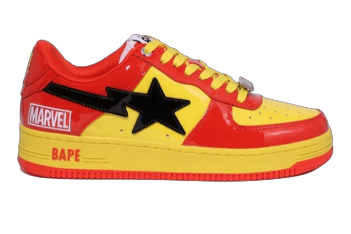 Bape Sta x Marvel Comics in Iron Man, side profile